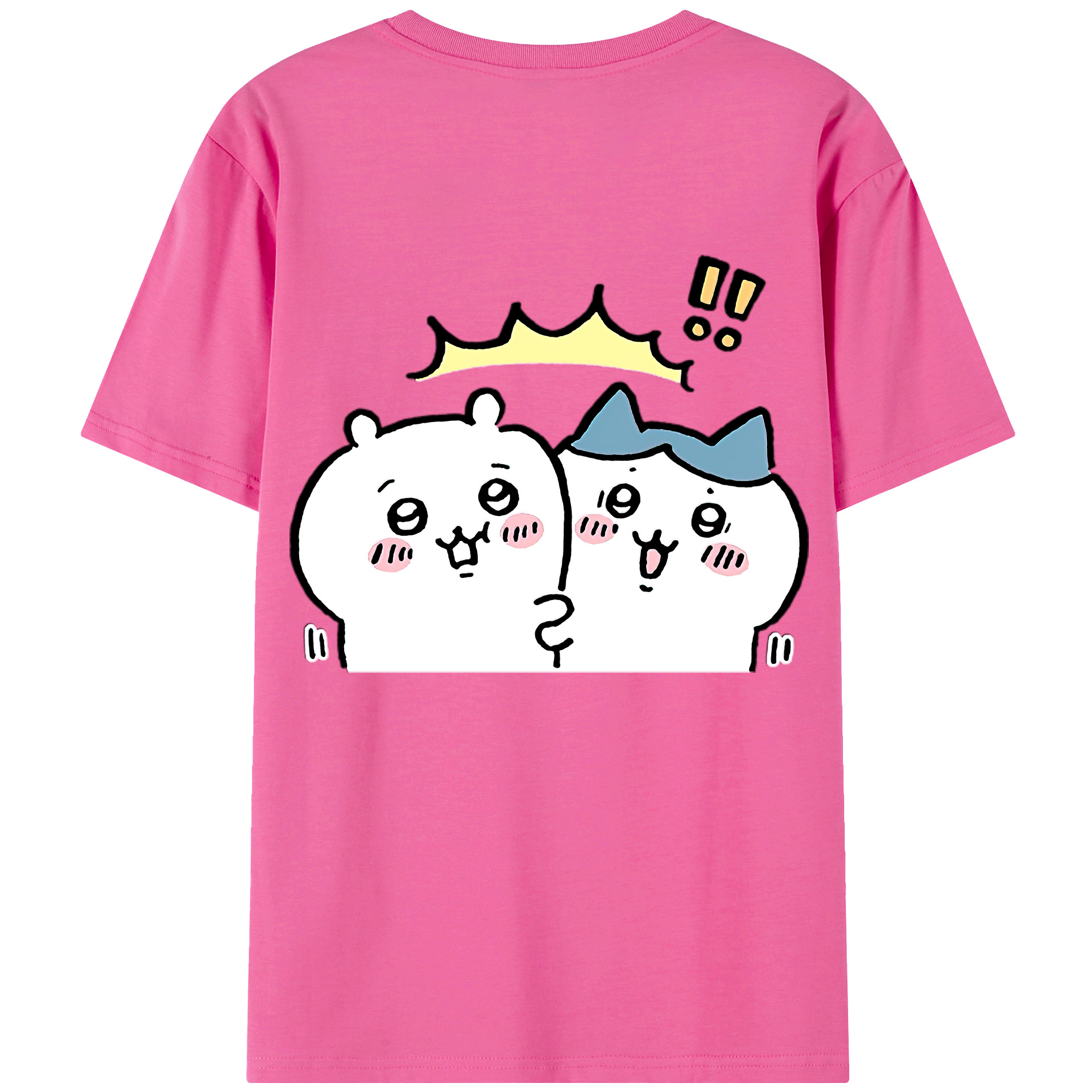 （画像用） ちいかわ ハチワレ Chii-kawa hachiware レディース半袖Tシャツ(バックプリント)